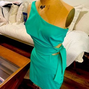 Zara green mini dress